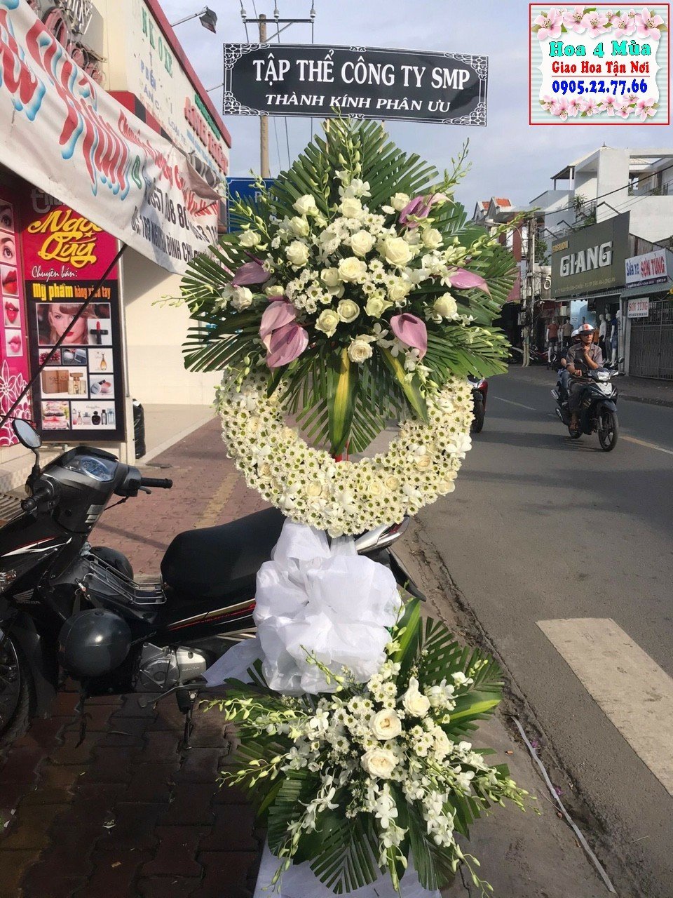 Mẫu hoa chia buồn tại tiệm hoa Yên Phong, Bắc Ninh