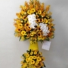 kệ hoa khai trương tone vàng