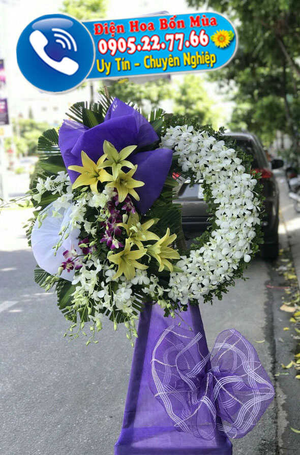 Sản phẩm hoa đám tang tại Shop hoa tươi Bồng Sơn Hồng Lai Bình Định