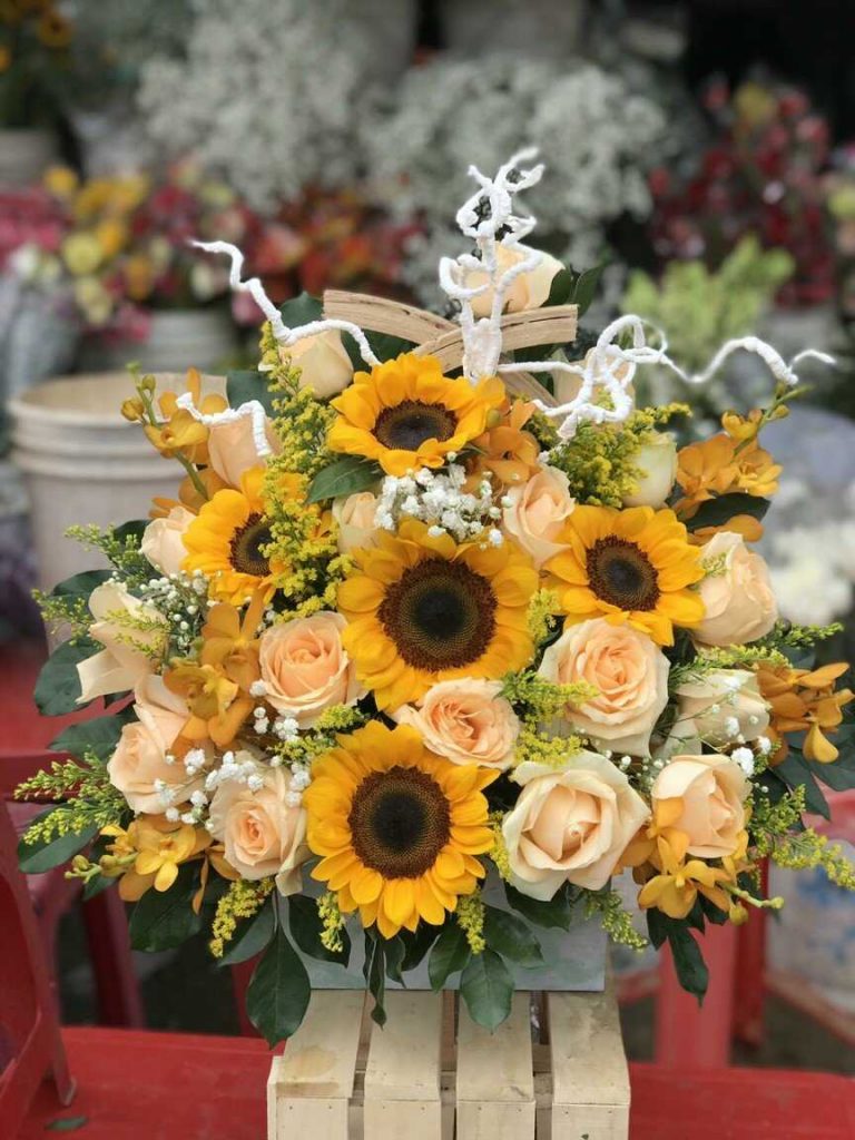 Gửi hình sản phẩm hoa trước và sau khi giao – Cửa hàng hoa huyện Tiên Lãng, Hải Phòng