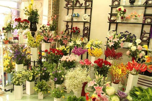 Mẫu hoa đẹp tại cửa hàng hoa tươi thị xã Sơn Tây, Hà Nội
