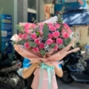 bó hoa hong canh sen