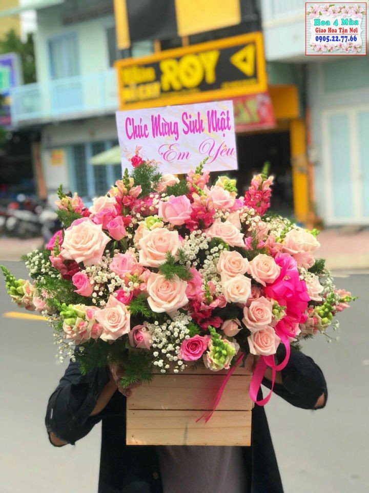 Mẫu hoa sinh nhật tại shop hoa huyện Kinh Môn, Bắc Ninh